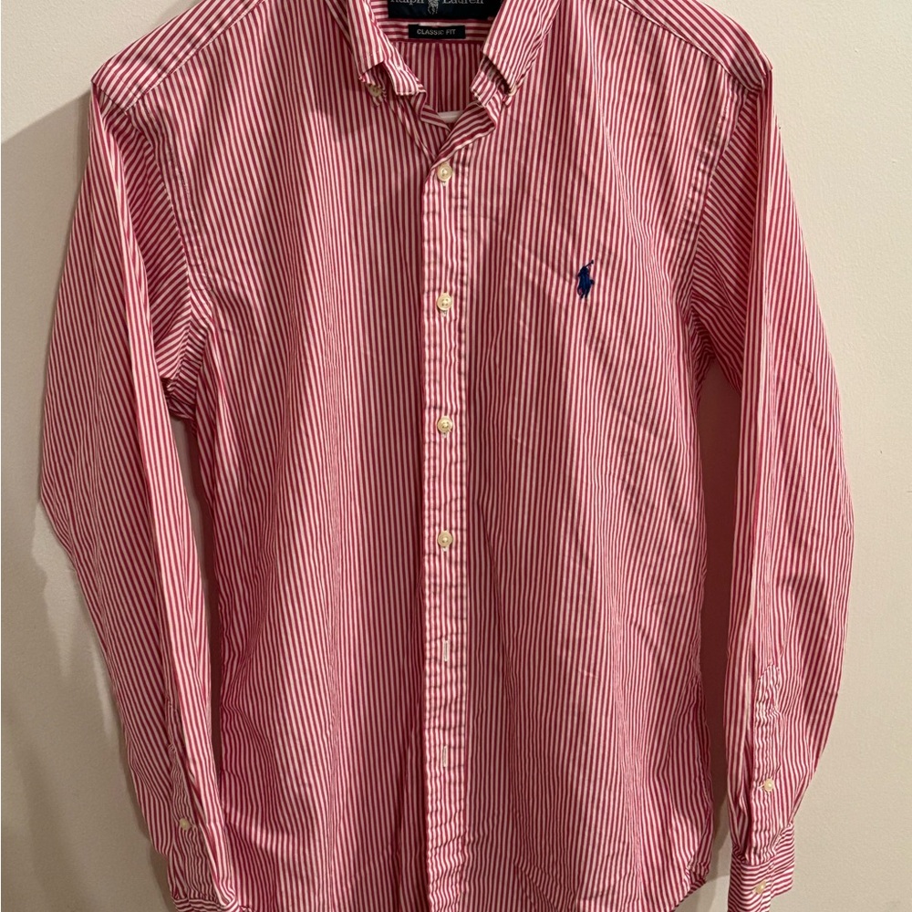 Ralph Lauren Red Casual Button Down Shirt